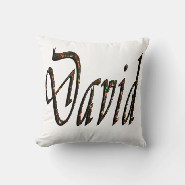 David Name Logo, Cushion (Front)