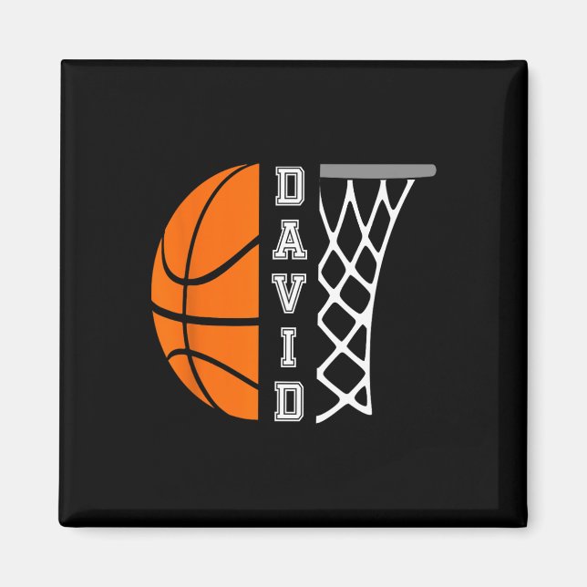 David Name Personalised Basketball Player Graphic  Magnet (Front)