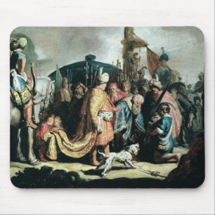 David Offering the Head of Goliath to King Saul Mouse Pad