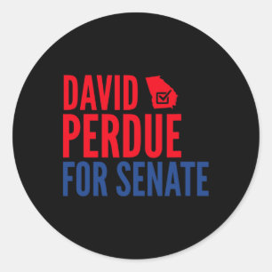 David Perdue For Senate 2020 Election Classic Round Sticker