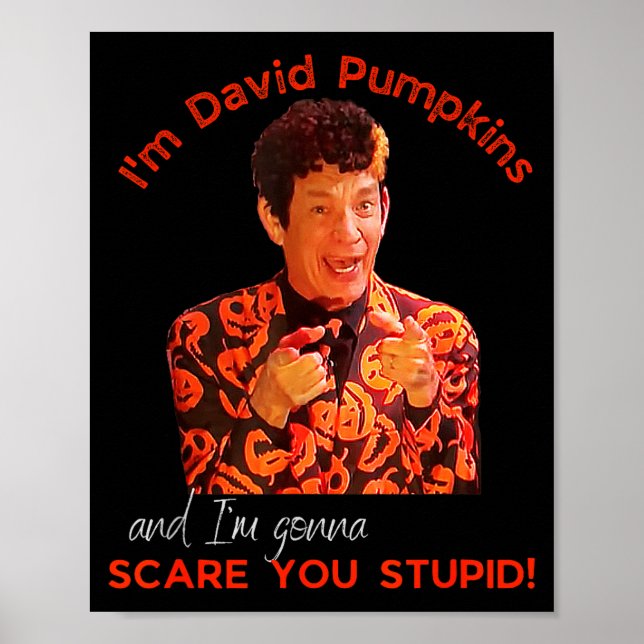 David Pumpkins E You Stud Funny Halloween Men Clot Poster (Front)