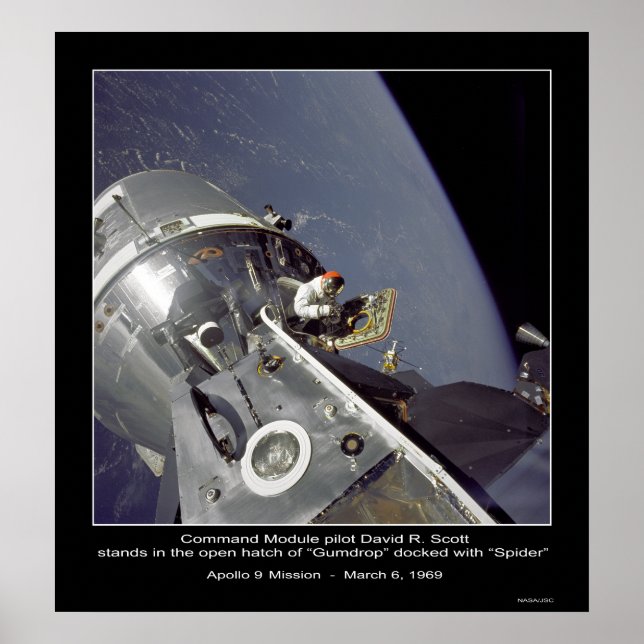 David R. Scott  "Spider" - Apollo 9 Mission Poster (Front)
