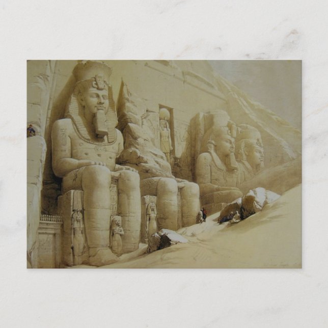 David Roberts Great Temple Aboo Simbel Postcard (Front)