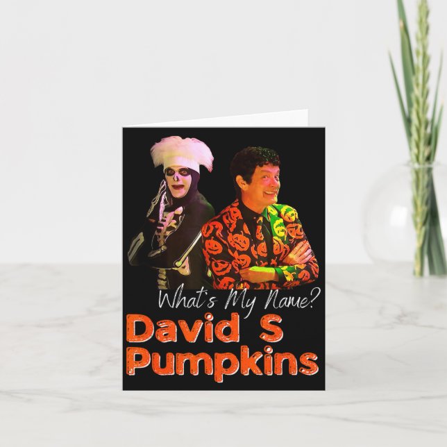 David S Pumpkins Skeleton Funny Skit Men Clothing  Card (Front)
