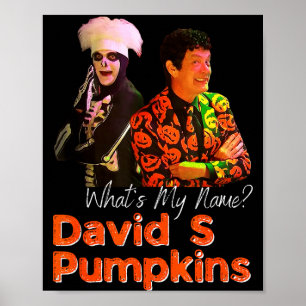 David S Pumpkins Skeleton Funny Skit Men Clothing Poster
