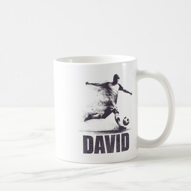 David Soccer Boys Personalised First Name David  Coffee Mug (Right)
