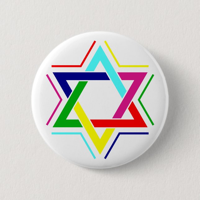 David Star 6 Cm Round Badge (Front)