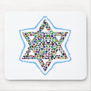 David Star made with Gemstones Mouse Pad