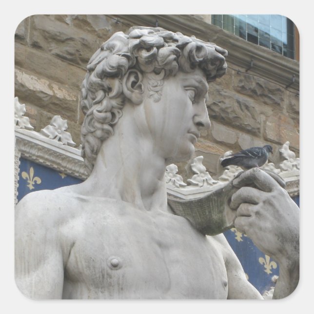 David Statue Michelangelo in Italy Square Sticker (Front)