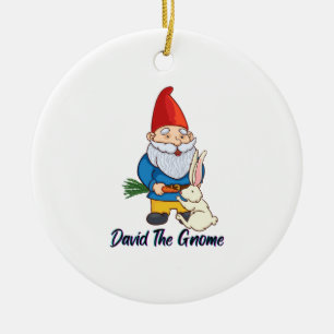 David The Gnome Ceramic Ornament
