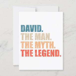 David The Man The Myth The Legend Postcard
