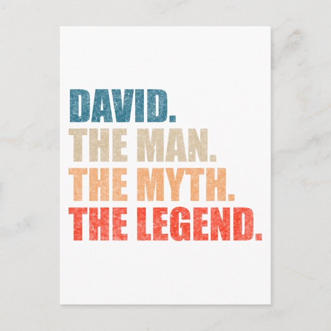 David The Man The Myth The Legend Postcard (Front)