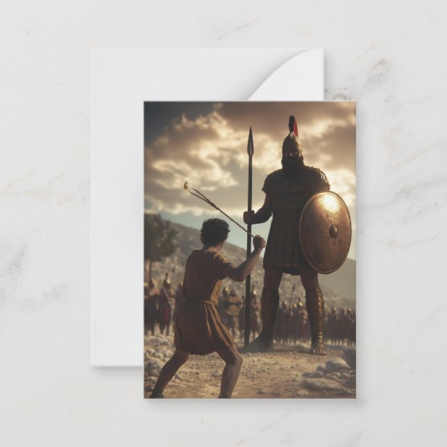 David vs Goliath: Card (blank inside) (Front)