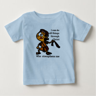 David With Slingshot Bible Story Hero Character Baby T-Shirt