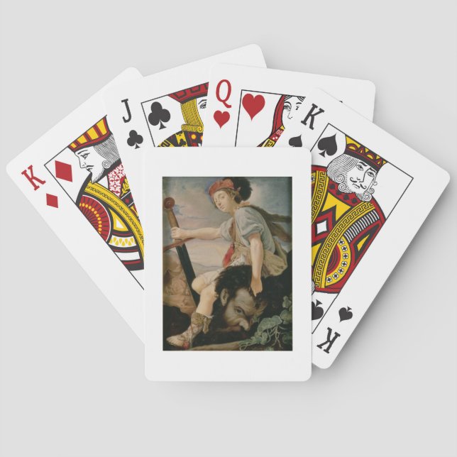 David with the Head of Goliath Playing Cards (Back)