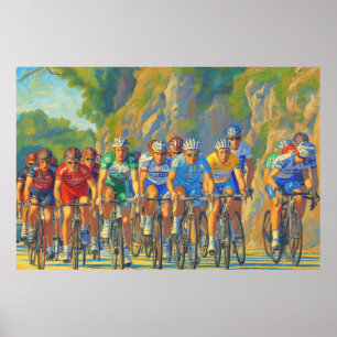 Davide Rebellin Col d'Eze Paris-Nice 2008 Faux Pai Poster