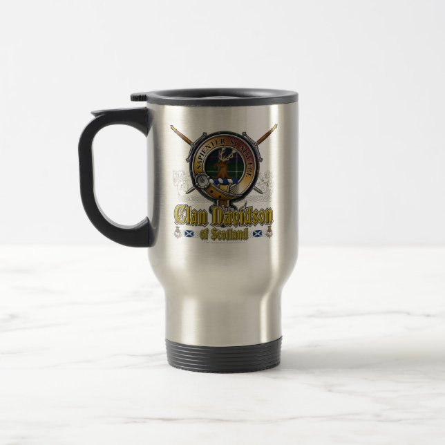 Davidson Clan Badge Travel Mug (Left)
