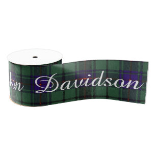Davidson clan Plaid Scottish tartan Grosgrain Ribbon