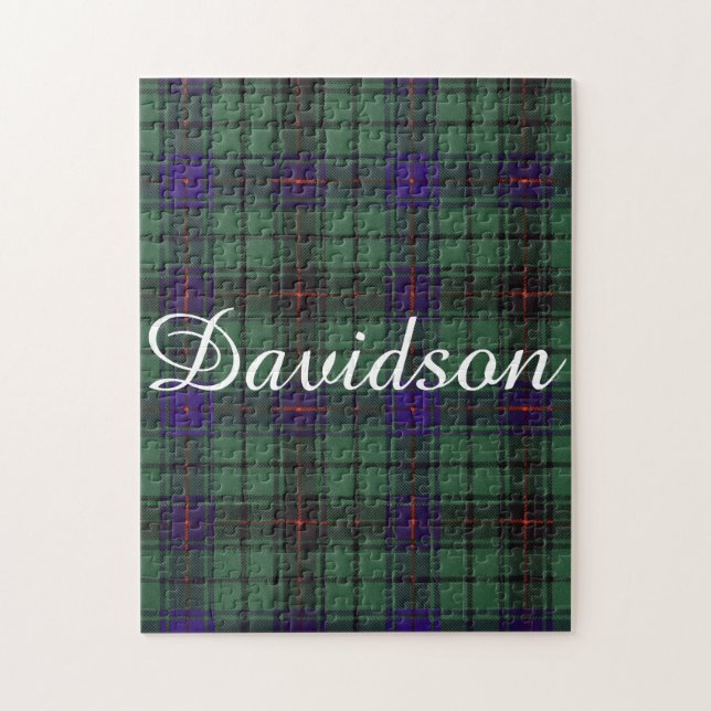 Davidson clan Plaid Scottish tartan Jigsaw Puzzle (Vertical)