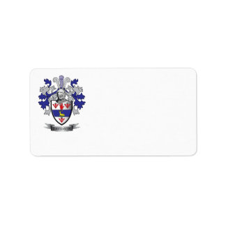 Davidson Family Crest Coat of Arms Label