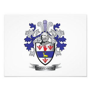 Davidson Family Crest Coat of Arms Photo Print