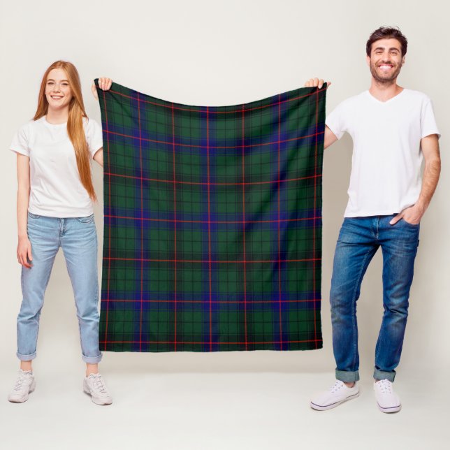 Davidson Modern Plaid Fleece Blanket (In Situ)