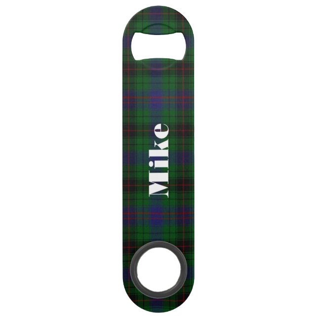 Davidson Plaid Custom Speed Bottle Opener (Front)