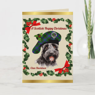 Davidson Scottie Dog Personalized Xmas Card