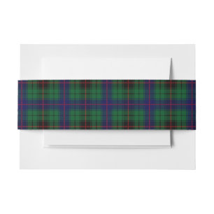 Davidson Scottish Tartan Belly Band Invitation Belly Band