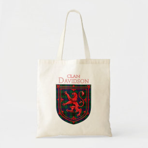 Davidson Tartan Scottish Plaid Lion Rampant Tote Bag