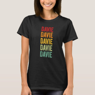 Davie County North Carolina Rainbow Text T-Shirt
