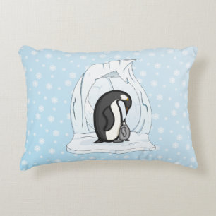 Davin and Annie the Penguins Accent Pillow