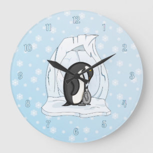 Davin and Annie the Penguins Clock