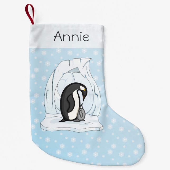 Davin and Annie the Penguins Custom Stocking (Front)