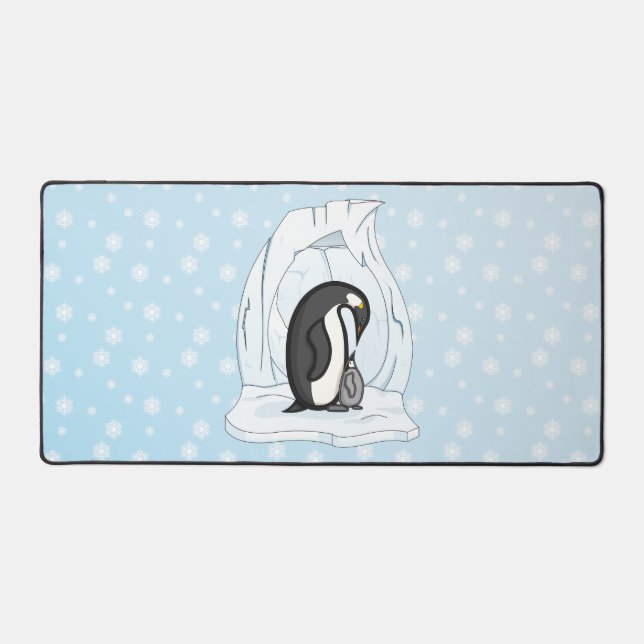 Davin and Annie the Penguins Desk Mat (Front)