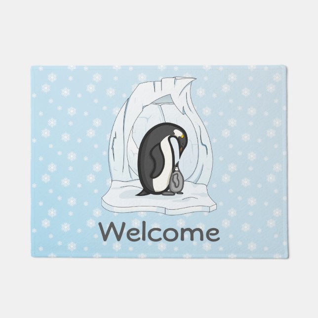 Davin and Annie the Penguins Doormat (Front)
