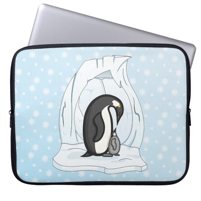Davin and Annie the Penguins Laptop Sleeve (Front)