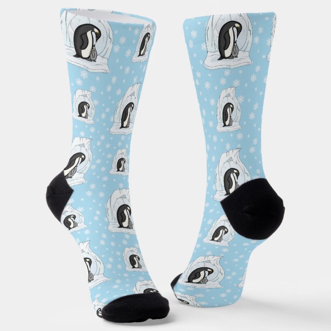 Davin and Annie the Penguins Socks (Angled)