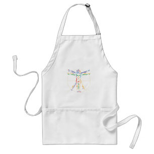 DaVinci Anatomy Man in Chakra Colours Standard Apron