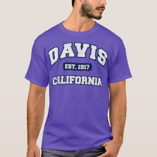 Davis California Varsity Vintage Style Long Sleeve T-Shirt