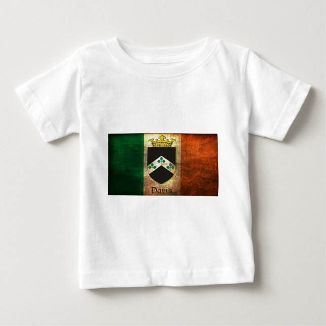 Davis Crest Irish Flag Baby T-Shirt (Front)