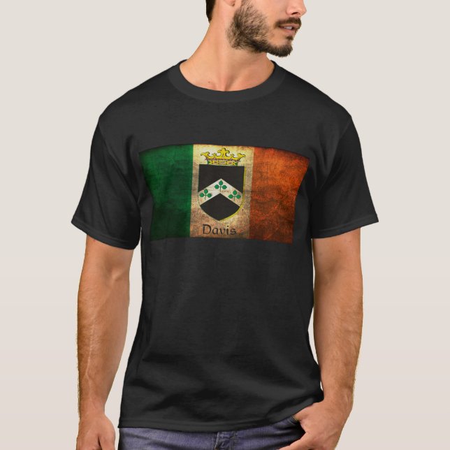 Davis Crest Irish Flag T-Shirt (Front)