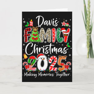 Davis Family Christmas 2025 Matching Pjs Xmas Squa Card