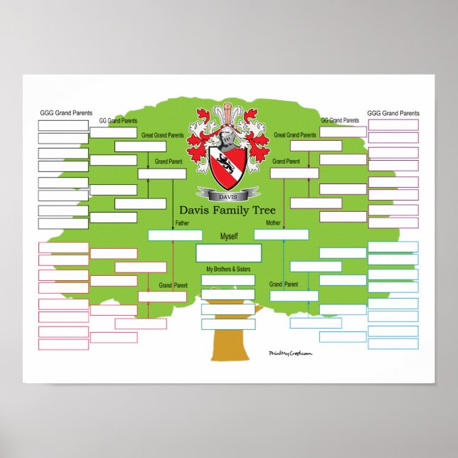 Davis Family Tree Poster (Front)