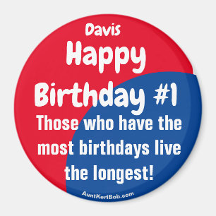 Davis Happy Birthday #1 Magnet