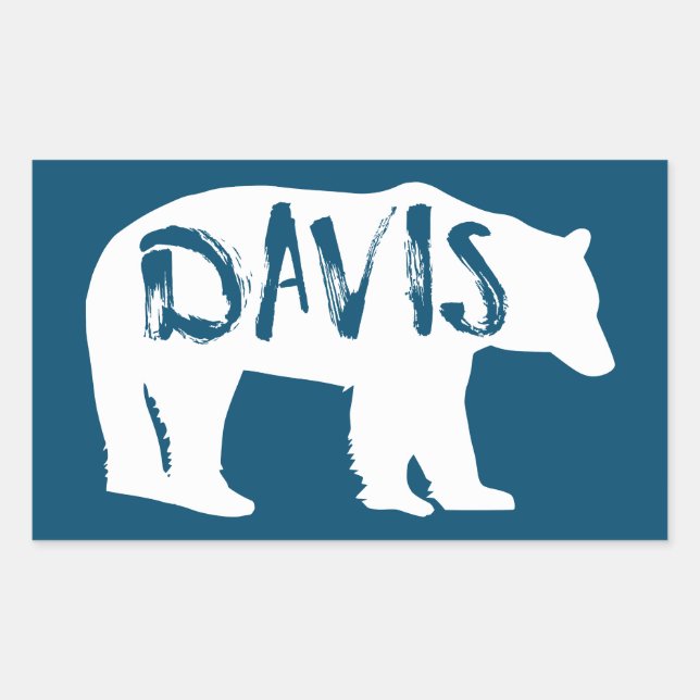 Davis West Virginia Bear Rectangular Sticker (Front)