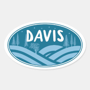 Davis West Virginia Outdoors Oval Sticker