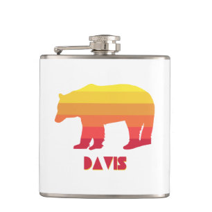 Davis West Virginia Rainbow Bear Hip Flask
