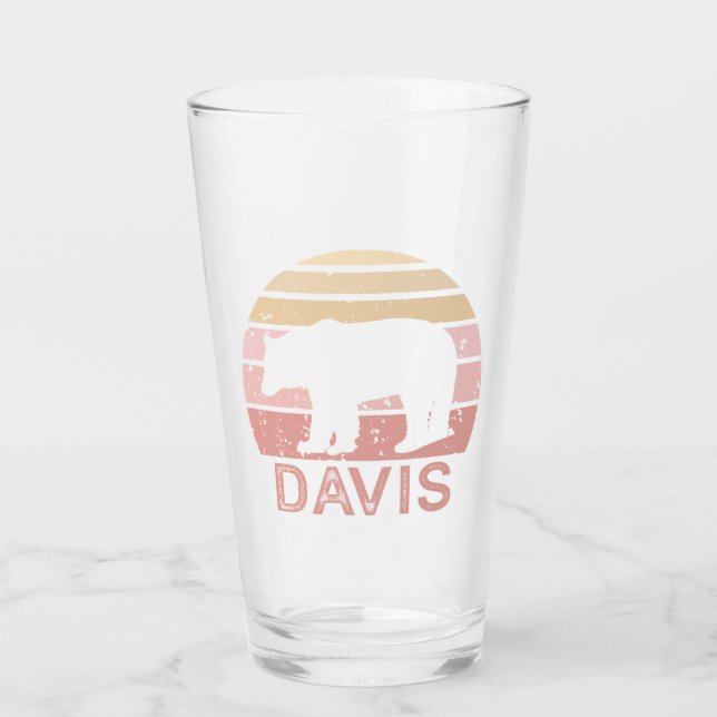 Davis West Virginia Retro Bear Glass (Front)