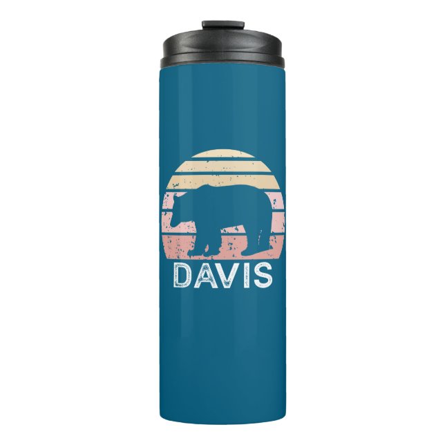 Davis West Virginia Retro Bear Thermal Tumbler (Front)